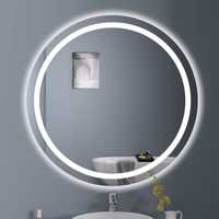 Oglinda baie cu iluminare LED , diametru 80cm , functie dezaburire