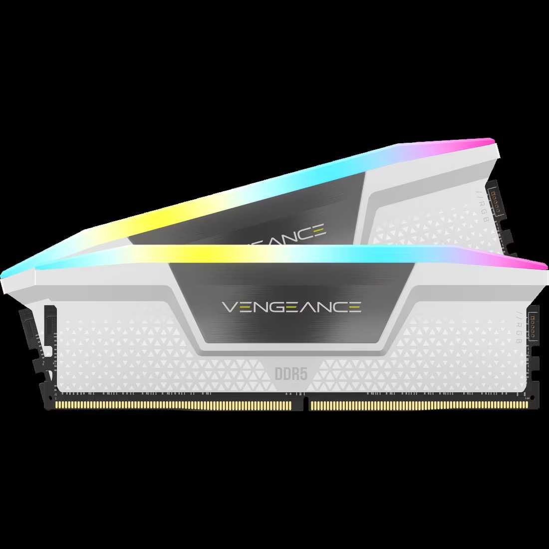 Белая память CORSAIR Vengeance RGB 64GB (2 x 32GB) DDR5 6400 MHz White