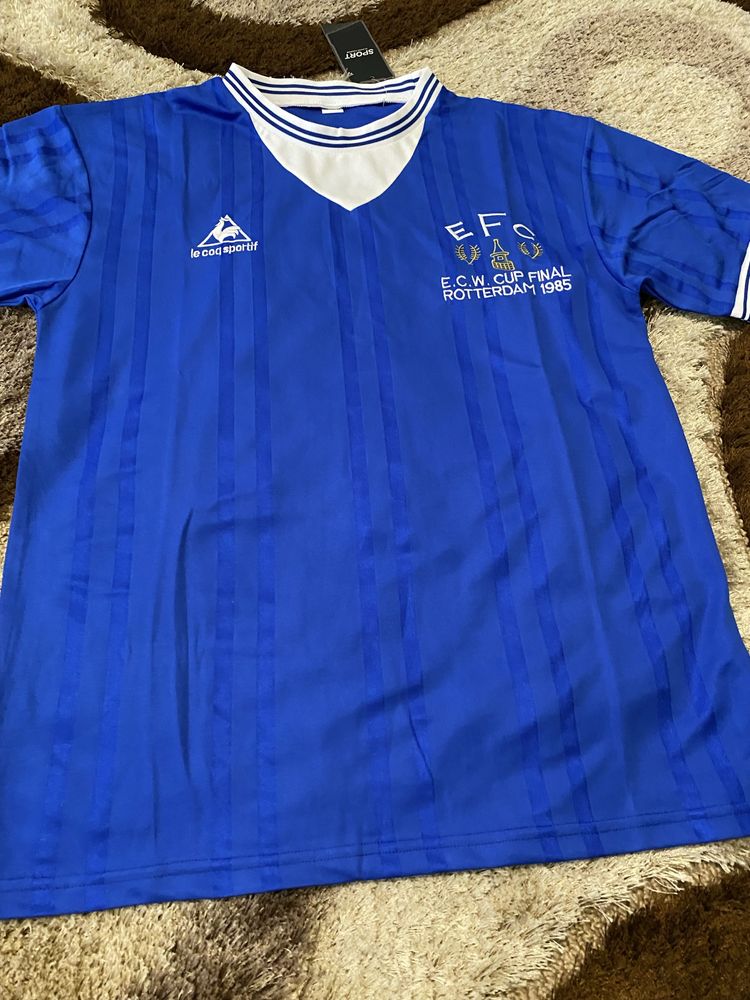 tricou Retro Everton 1985 Rotterdam Cup Final