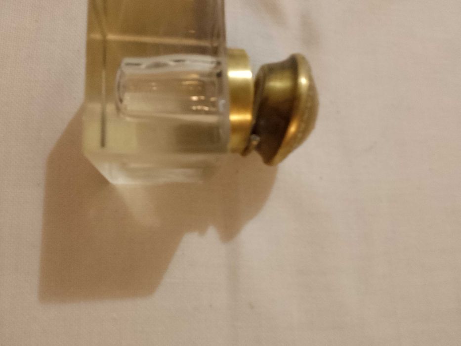 Мастилница кристално стъкло месинг 19 ти век