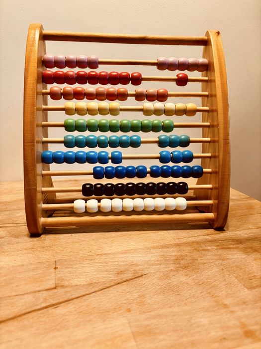 Numaratoare multicolora din lemn Mothercare