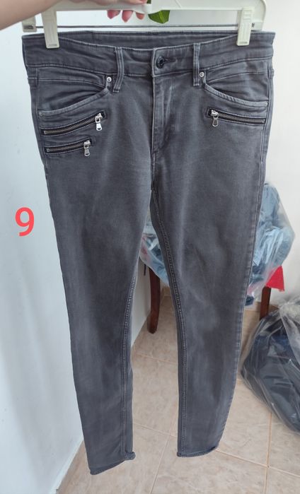 Blugi H&M gri  - 28/32 - talie 82 cm