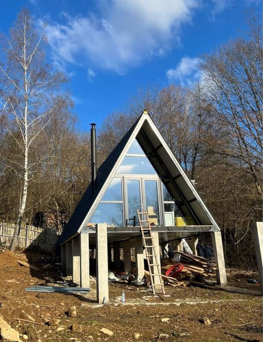 Cabane din lemn tip casa sau Aframe accept variante auto