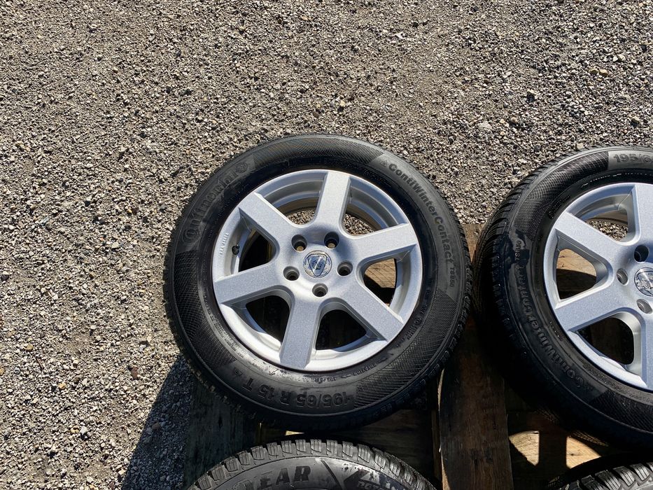 Алуминиеви джанти 15" 5x112+ЗИМНИ ГУМИ 195/65/15 за Vw,Audi,Skoda,Seat