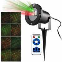Уличный лазер проектор световых эффектов Red-Green Waterproof Laser