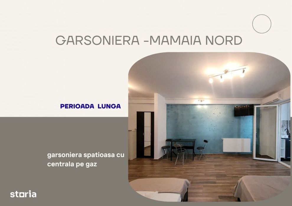 Garsoniera spatioasa- cu centrala, mobilata-Mamaia Nord-Tabara Navodar