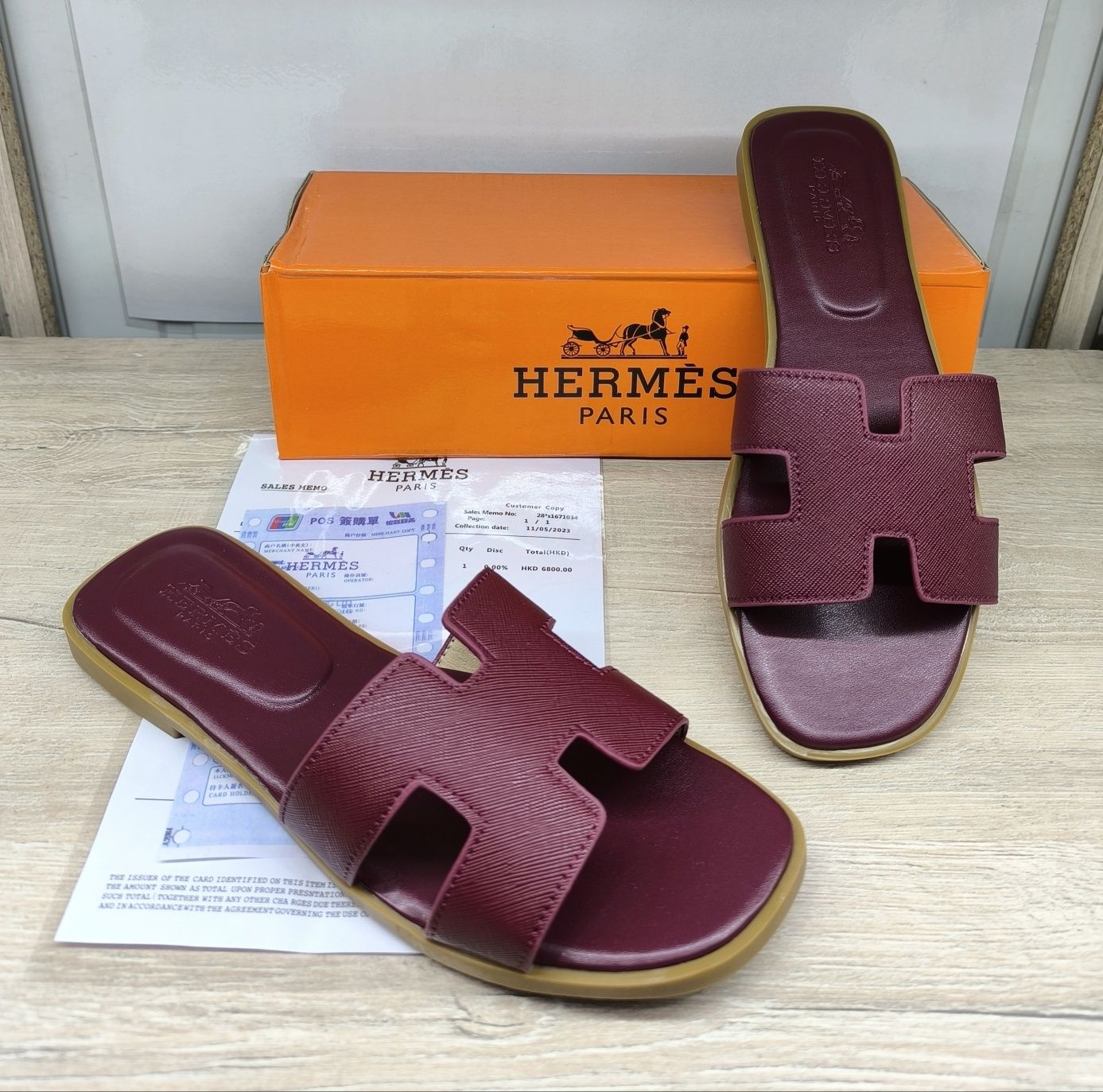 Hermes тапочки Китай