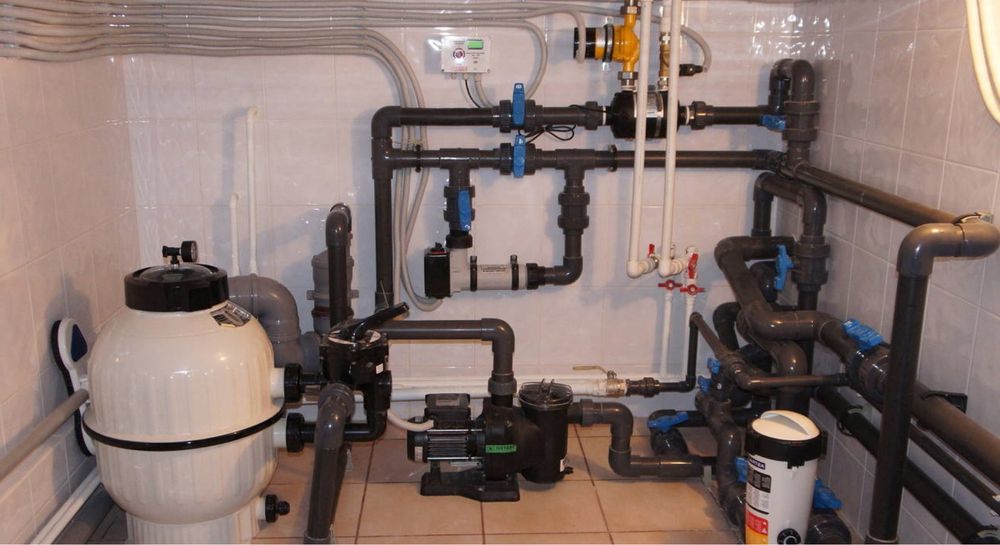 Устанофка филтр насос бассейн