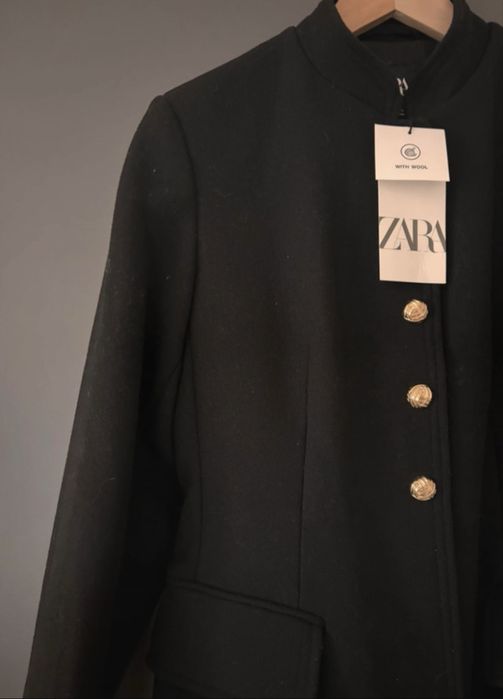 Palton Zara - lana - nou, cu eticheta - marimea S/36