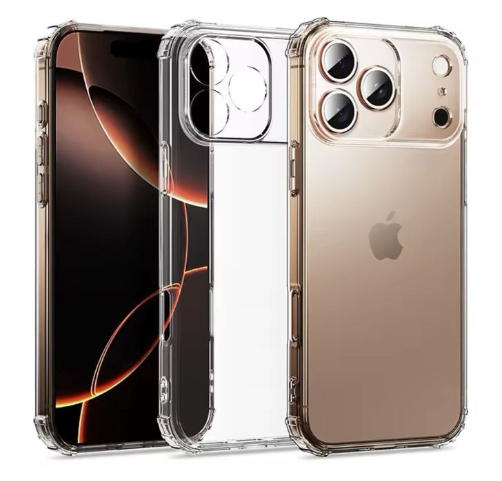 Прозрачен Удароустойчив Силиконов Кейс за Iphone / 17 Pro / 17 Pro Max
