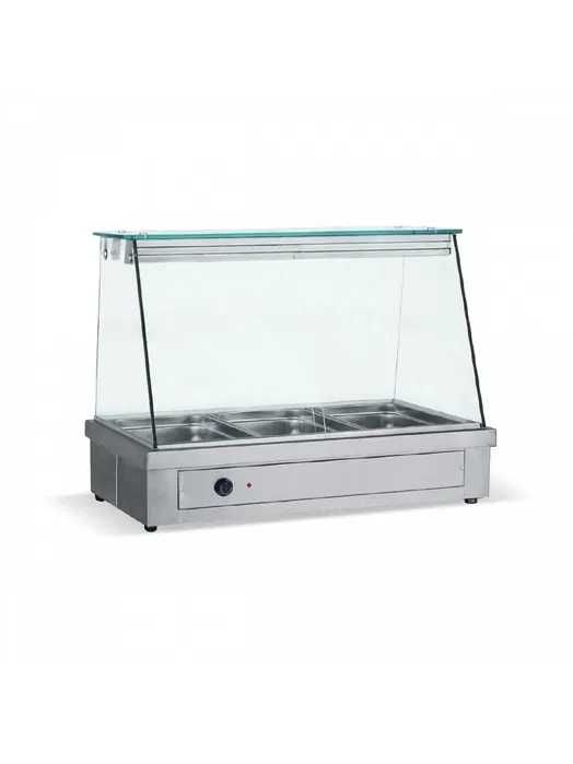 Bambas - Vitrina calda Bain Marie 4 GN 1/1, Vitrina expunere 4 GN 1/1