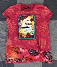 Tricou desigual hawaii tricou nou desigual 9-10 ani tricou roz 140 cm