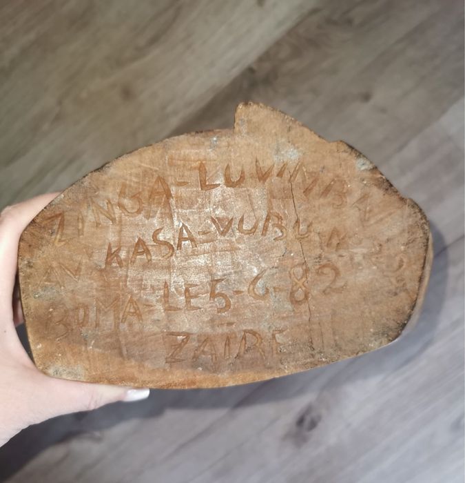 Бюст африканска ръчно резбована статуетка на мъжка глава от абанос !