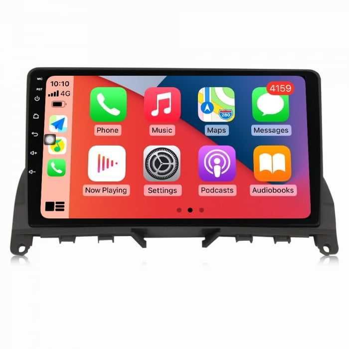 1-8GB Navigatie GPS Android Mercedes C Class w204 Carplay Auto QLED