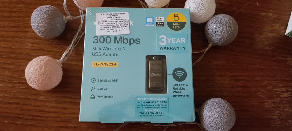 Adaptor wireless TP-LINK TL-WN823N, USB 2.0