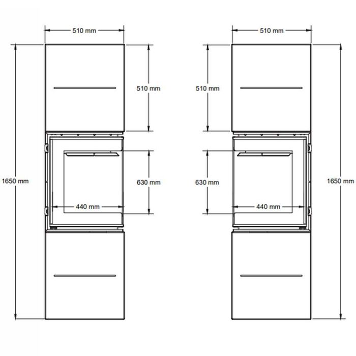 Semineu pe lemne Scandinavian Quattro 50BH- Livrare gratuita!