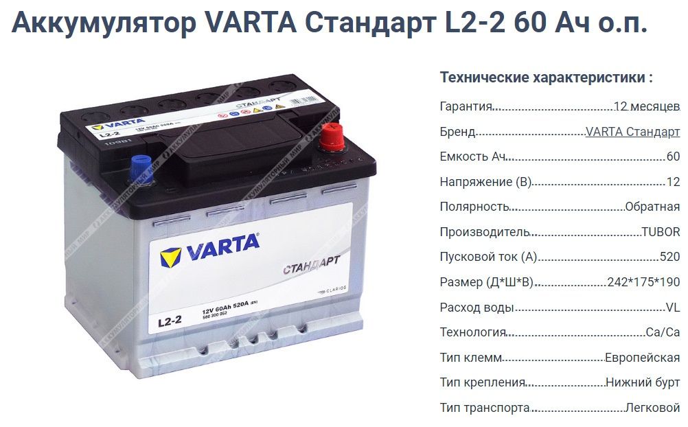 Akkumulyator Delkor VARTA Акумулятор делкор Варта акумулятор AKB 24/7