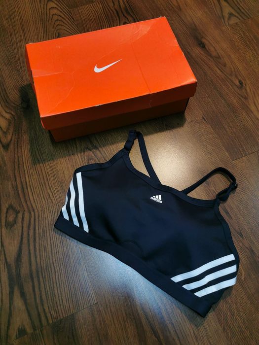 Sutien sport / top Adidas damă L (D-DD), bleumarin, nou