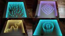 Masă infinity 3D luminată, masa led, măsuta cafea, masă living,