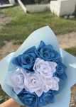 Buchet trandafiri satin
