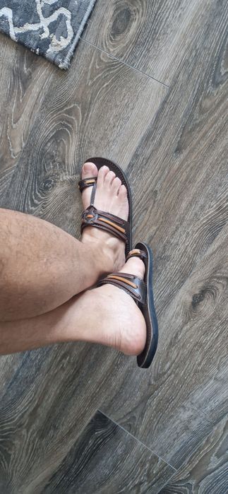 Мъжки чехли от естествена кожа!