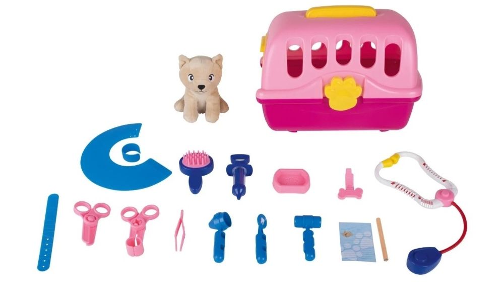 Детски ветеринарен комплект за игра коте