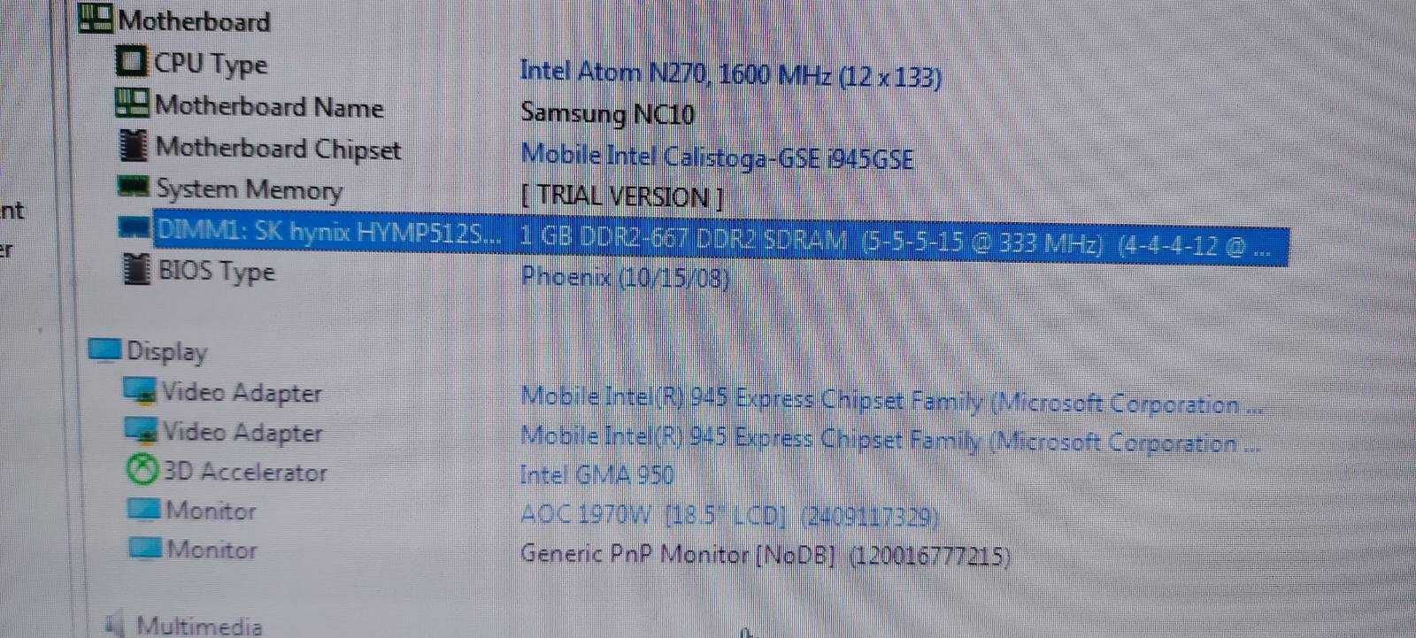 Дъно Samsung NC10