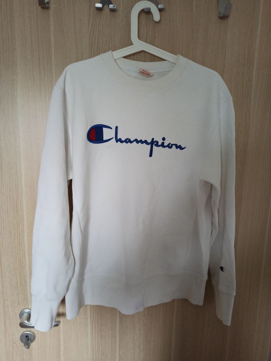 Бяла памучна блуза Champion (размер M)