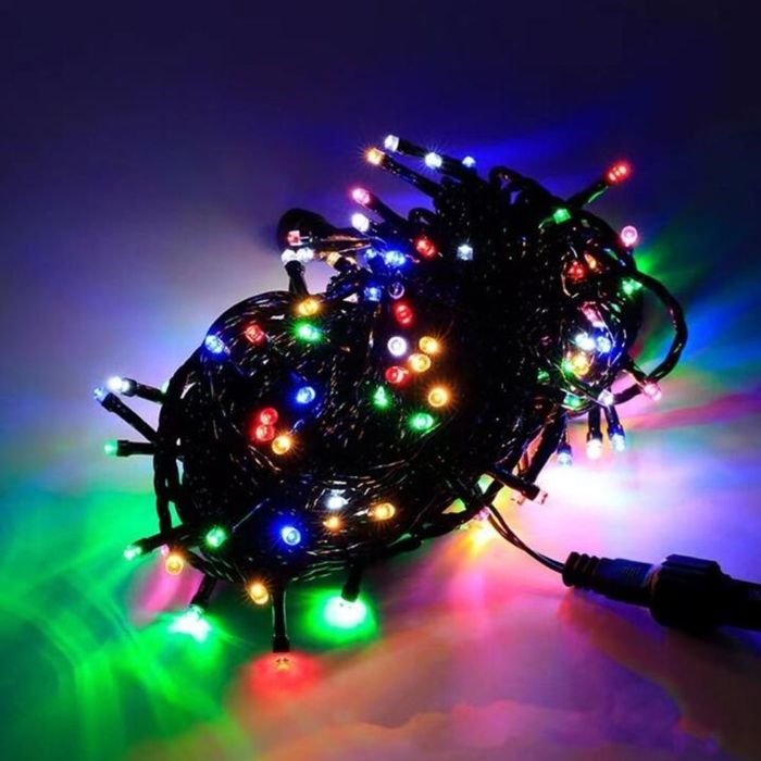 2 buc Instalatie Craciun interior multicolora 6m, 100LED,  8 jocuri lu