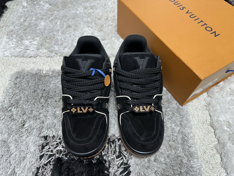 Louis Vuitton Trainer Maxi Black Brown Suede
