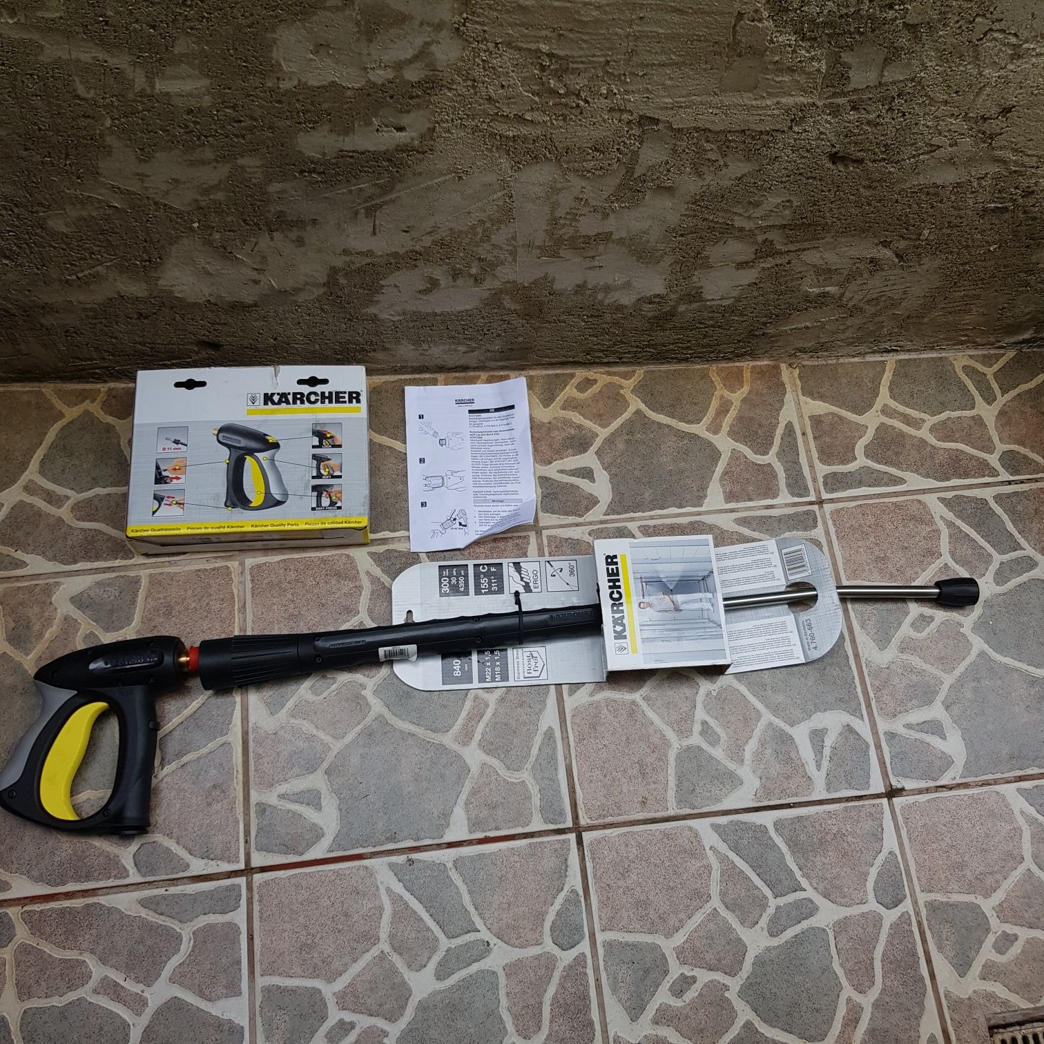 Pistol+lancie+duza rotativa ,karcher hd.