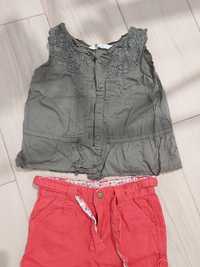 Bluza H&M si pantaloni scurti fete, 4- 5 ani, 10 lei buc, noi