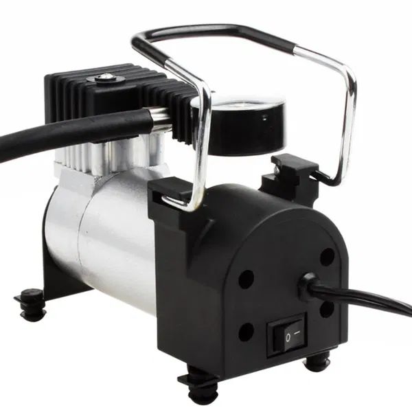 12V Компресор За Гуми 12V Метален - Еднобутален с букса за запалка