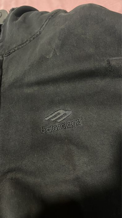 Balenciaga Mettal Zip Up Hoodie Disstresed