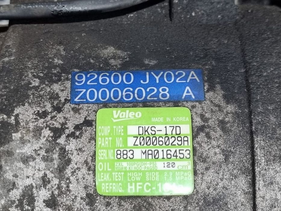 Compresor clima Renault Koleos 2.0 D 2008 - 2011 M9R832 (1381) 92600JY02A