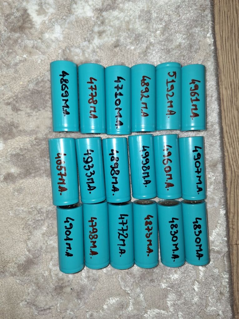 10 Celule 26650, 5000mah nominal testate individual!