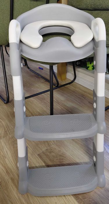 Разтегателна регулируема детска седалка за тоалетна със стълбичка