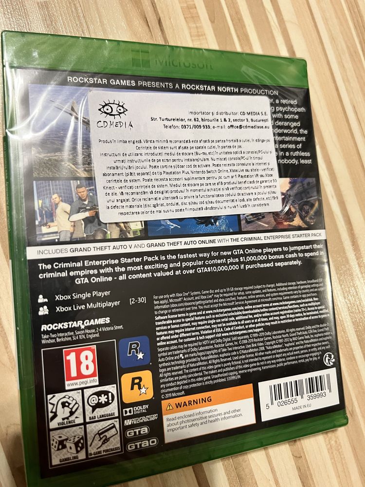 Joc Grand Theft Auto V GTA 5 Premium Edition Xbox One Nou Sigilat