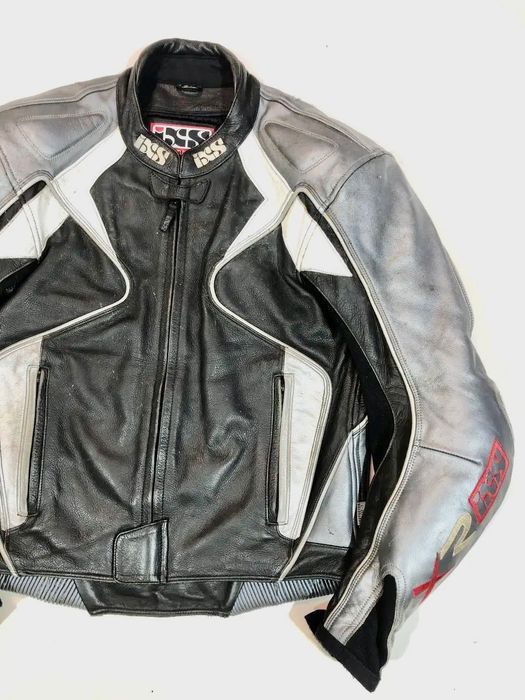 Geaca moto ixs speed piele naturala 56 L XL motocicleta racing touring