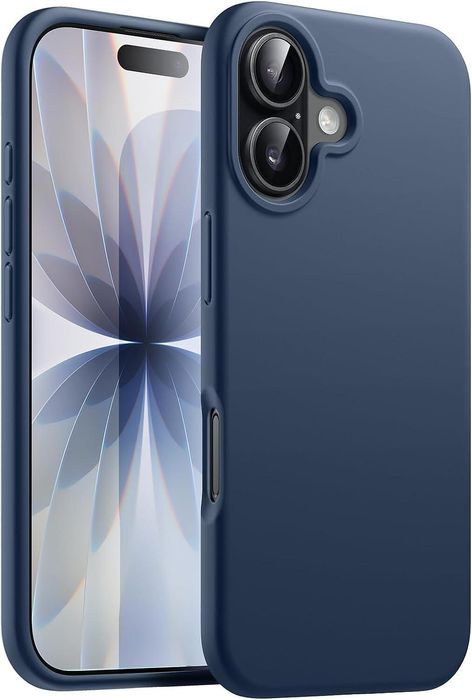 Матов силиконов кейс за apple iphone 17 - тъмно син