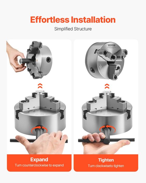 Universal Strung 3-Bacuri,160mm,Autocentrare,HT300
