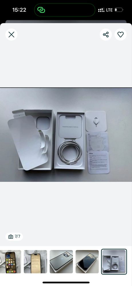 Iphone 15 pro 128 talik yomkost 87%