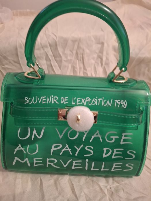 Дамски чанти цветни прозрачни