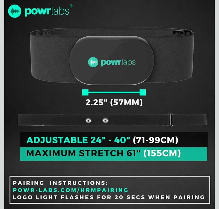 POWR LABS Bluetooth и ANT+ пулсомер с колан за гърди