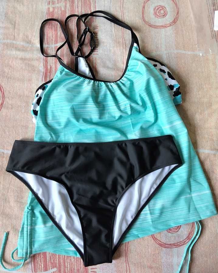 Продавам нов дамски бански костюм Tankini от две части, XXL.