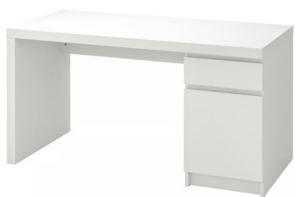 Birou, alb, 140x65 cm