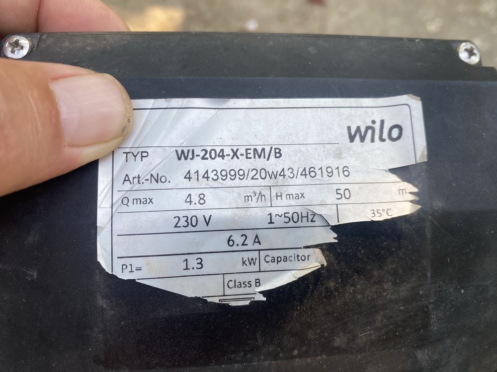 Водна помпа Wilo WJ-204-X-EM/B