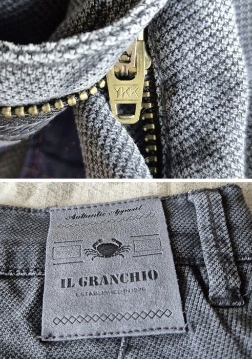 Pantaloni Bărbați Il Granchio Luxury Blu, Gri Închis, 46 IT (W30)
