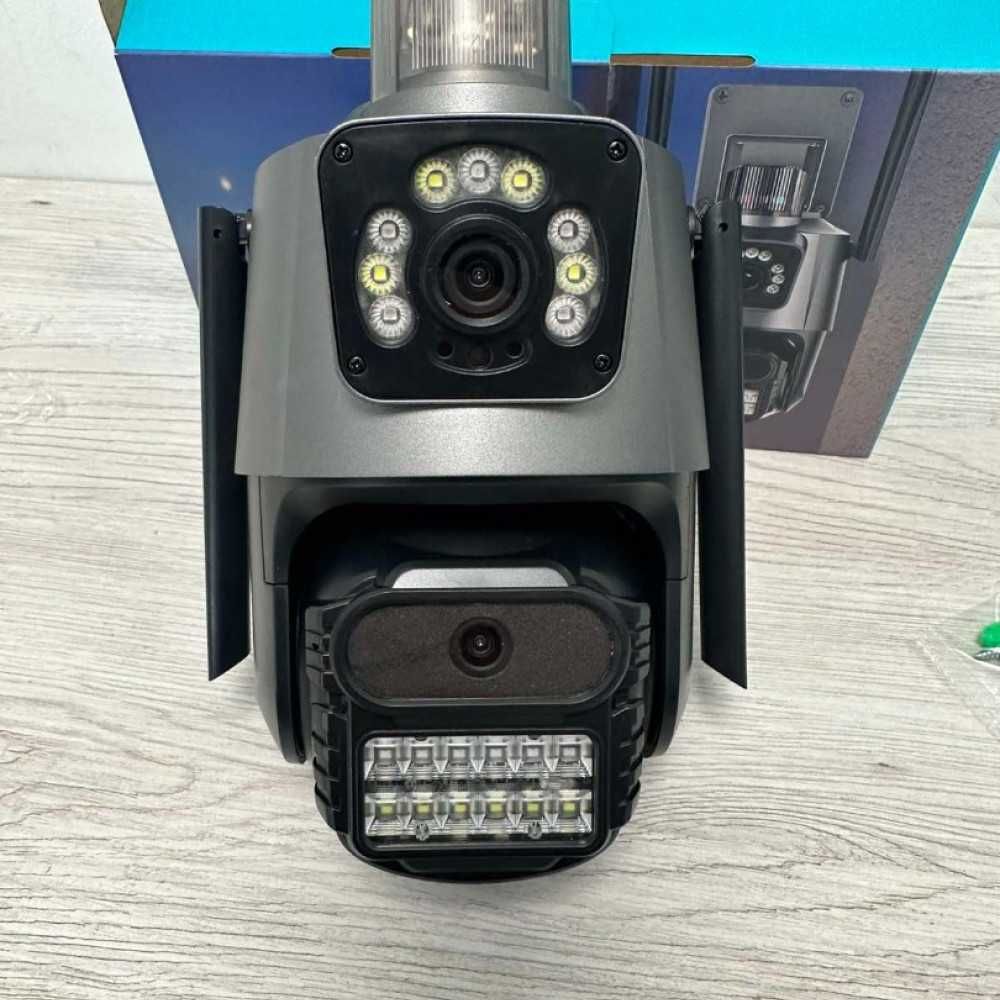 Външна Безжична с два обектива WI-FI Камера  8MP Мегапиксела бебефон