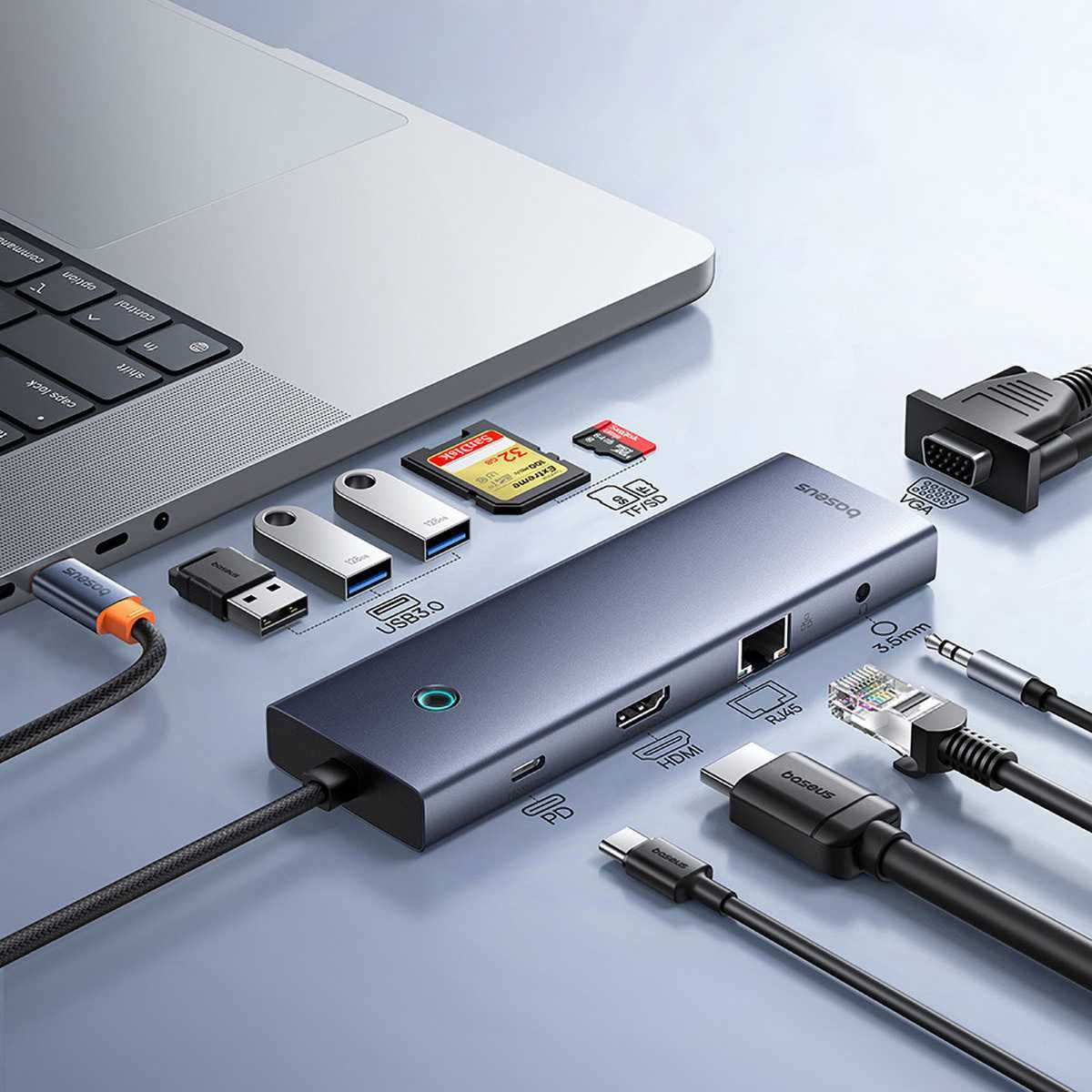 USB-Хаб Baseus UltraJoy Series 10-портов HUB Docking Station